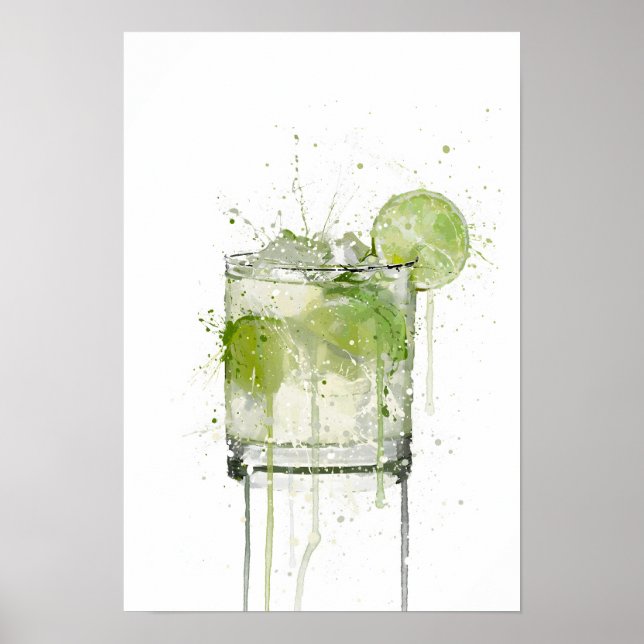 Caipirinha-Cocktail Poster (Vorne)
