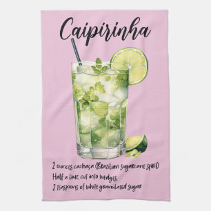 Caipirinha Cocktail Rezept Geschirrtuch
