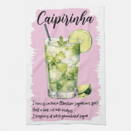 Caipirinha Cocktail Rezept Geschirrtuch