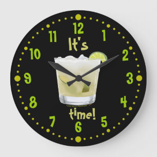 Caipirinha Time Brasilianische Coctail-Uhr W/ Minu Große Wanduhr