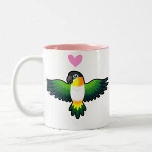 Caique/Lovebird/Pionus/Papageien-Liebe Zweifarbige Tasse
