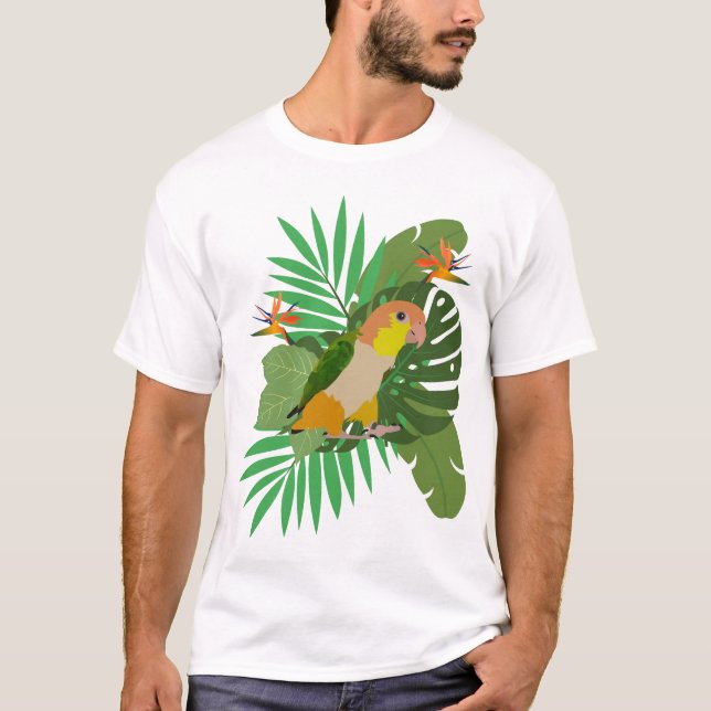 Caique with leaves T-Shirt (Vorderseite)