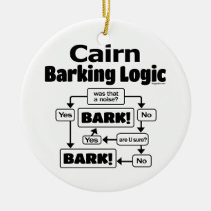 Cairn Barking Logic Keramik Ornament