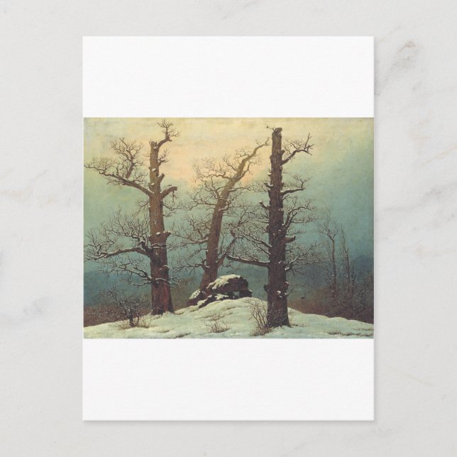 Cairn in Snow von Caspar David Friedrich Postkarte (Vorderseite)