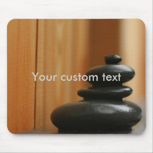 Cairn Meditation Stones und Holz Mousepad