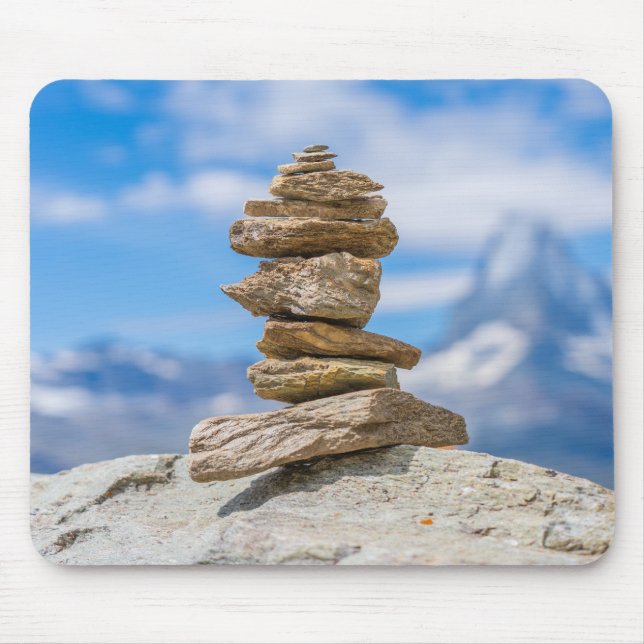 Cairn, Steinturm, Natur Mousepad (Vorne)