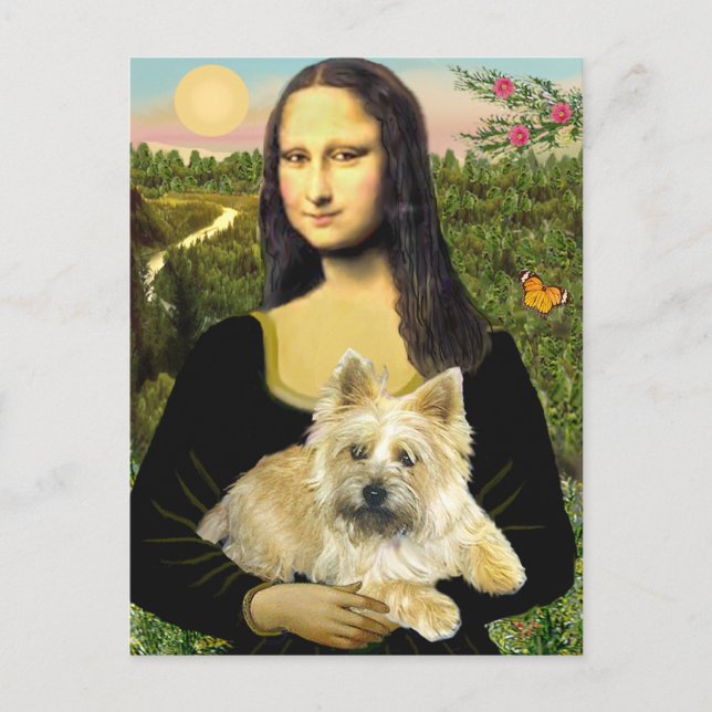 Cairn Terrier 23 - Mona Lisa Postkarte (Vorderseite)