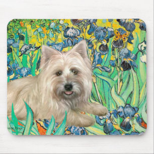 Cairn Terrier 4 - Schwertlilien Mousepad