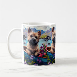 Cairn Terrier auf dem Paddle: Ein Landschaftliches Kaffeetasse