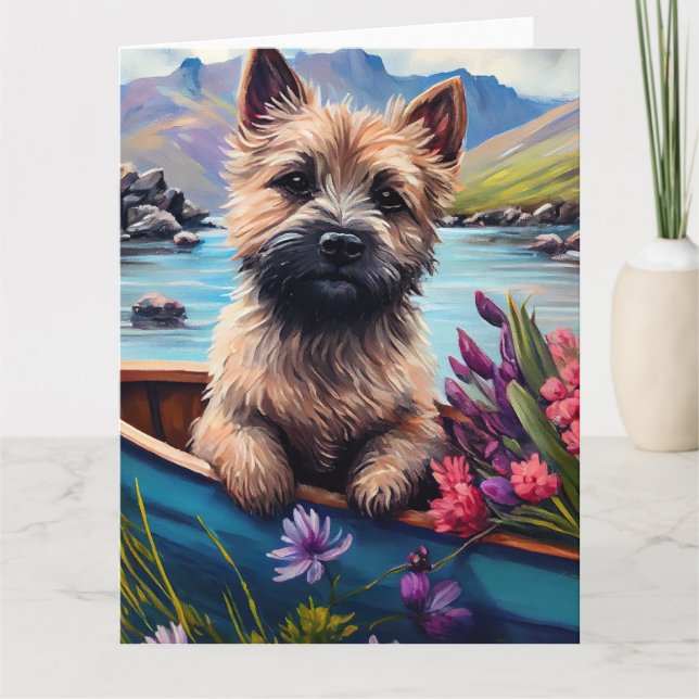 Cairn Terrier auf dem Paddle: Ein Landschaftliches Karte (Vorderseite)