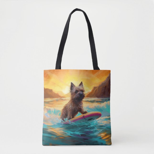 Cairn Terrier Beach Surfmalerei (Vorderseite)