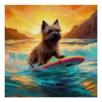 Cairn Terrier Beach Surfmalerei