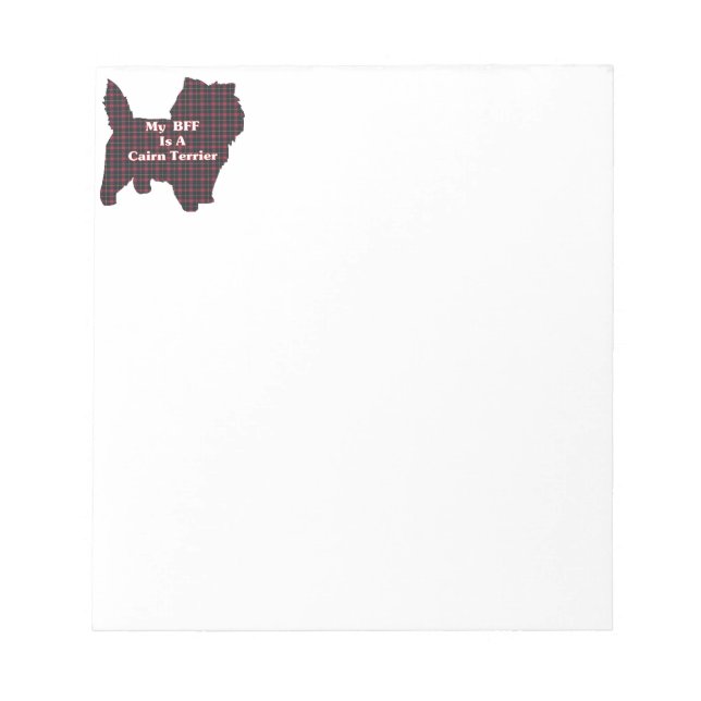 Cairn Terrier BESTE FREUNDIN Notizblock (Vorderseite)