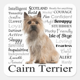 Cairn Terrier Breed Tracks Stickers