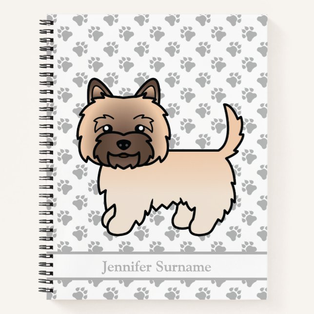 Cairn Terrier Cartoon Dog Wheaten Cairn Notizbuch (Vorderseite)