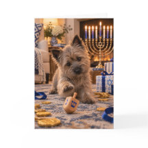 Cairn Terrier Chanukka-Karte