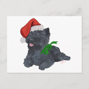 Cairn Terrier Christmas Feiertagspostkarte