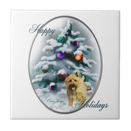Cairn Terrier Christmas Fliese