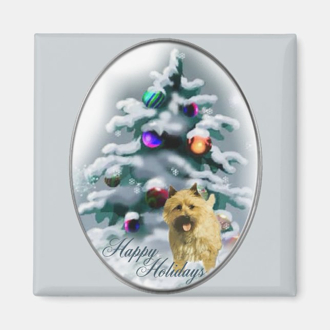 Cairn Terrier Christmas Geschenke Magnet (Vorne)