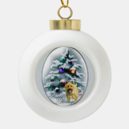Cairn Terrier Christmas Keramik Kugel-Ornament