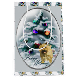 Cairn Terrier Christmas Mittlere Geschenktüte