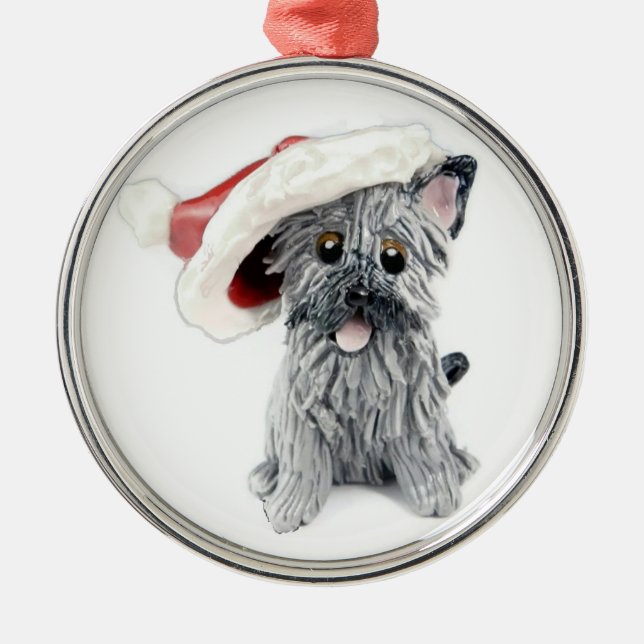 Cairn Terrier Christmas Ornament Gray (Vorne)