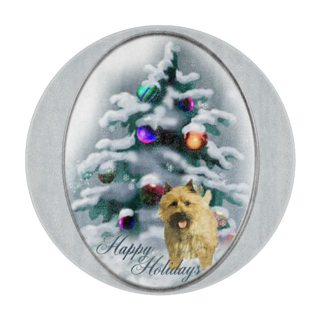 Cairn Terrier Christmas Schneidebrett (Vorderseite)