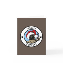 Cairn Terrier Coffee Lover Weihnachtskarte