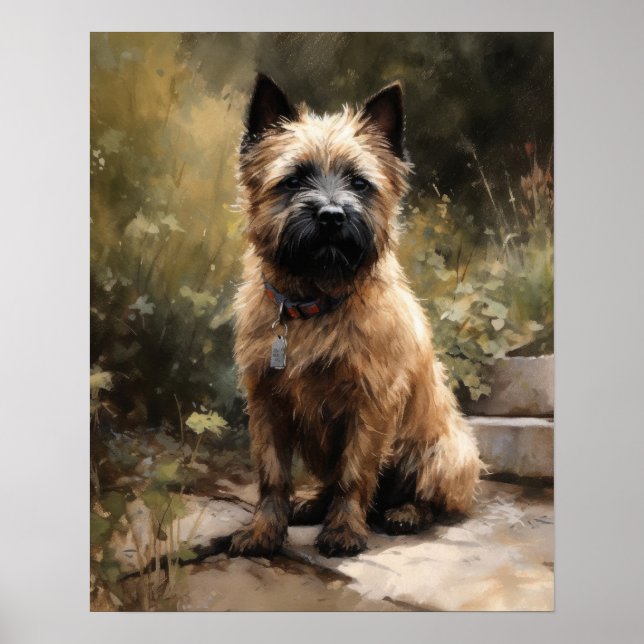 Cairn Terrier Dog Art Print Poster (Vorne)