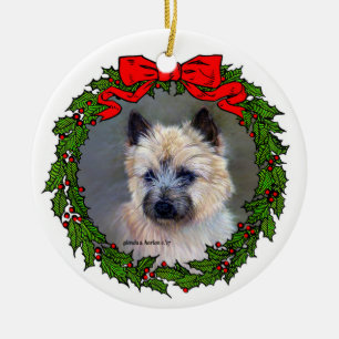 Cairn Terrier Dog Art von Glenda S. Harlan Keramik Ornament