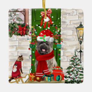 Cairn Terrier Dog Christmas Keramikornament