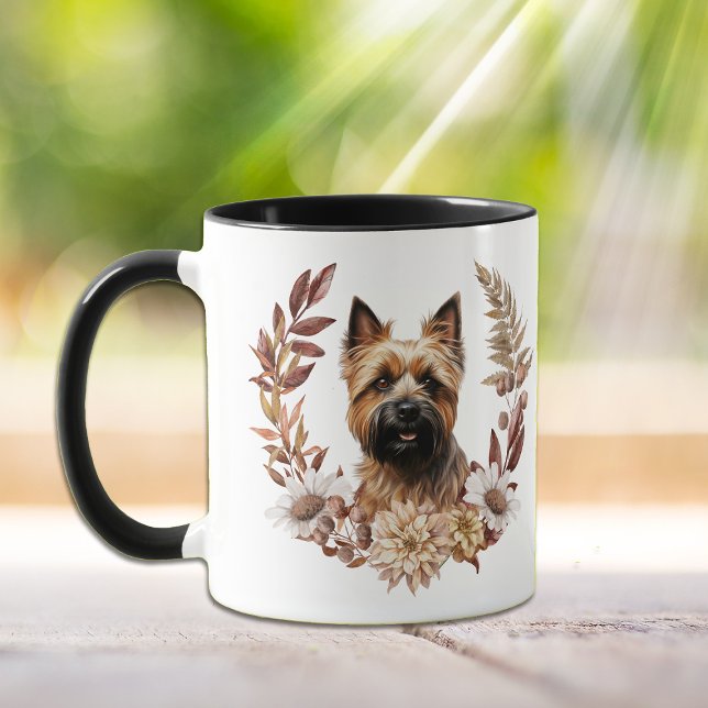 Cairn Terrier Dog Herbstkranz Tasse (Von Creator hochgeladen)