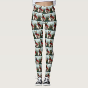 Cairn Terrier Dog im Schnee Weihnachten Leggings