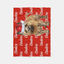 Cairn Terrier Dog mit Namen Gemustert Weihnachten Fleecedecke
