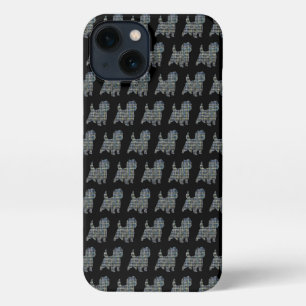 Cairn Terrier Dog Niedliche Silhouette Raster Blac iPhone 13 Hülle