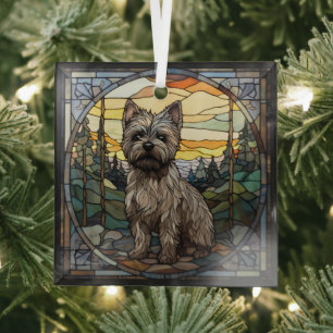 Cairn Terrier Dog Ornament Aus Glas