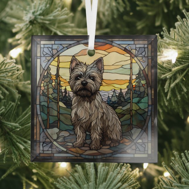 Cairn Terrier Dog Ornament Aus Glas (Insitu)