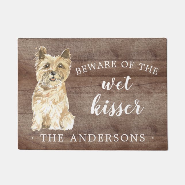 Cairn Terrier Dog Personalisiert Dog Mat Fußmatte (Vorderseite)