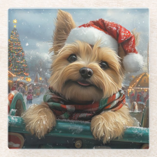 Cairn Terrier Dog Roller Untersetzer Weihnachten (Vorderseite)