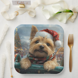 Cairn Terrier Dog Roller Untersetzer Weihnachten Pappteller