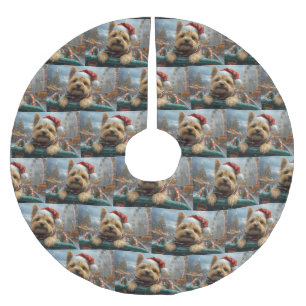 Cairn Terrier Dog Roller Untersetzer Weihnachten Polyester Weihnachtsbaumdecke