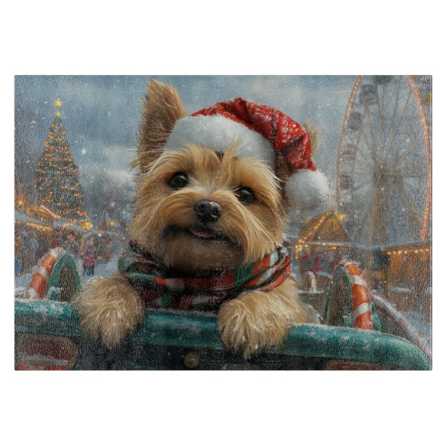 Cairn Terrier Dog Roller Untersetzer Weihnachten Schneidebrett (Vorderseite)