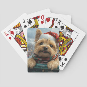 Cairn Terrier Dog Roller Untersetzer Weihnachten Spielkarten