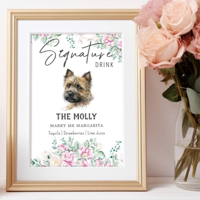 Cairn Terrier Dog Signature Drink Signature Poster (Von Creator hochgeladen)