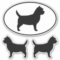 Cairn Terrier Dog Silhouetten Vinyl Sticker Set