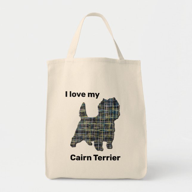 Cairn Terrier Dog Tasche Gelb und Schwarz (Vorne)