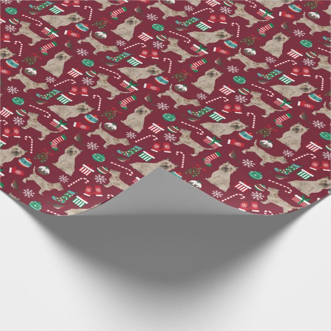 Cairn Terrier Dog Weihnachtsfeiertag Geschenkpapier (Ecke)