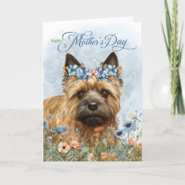 Cairn Terrier Dog Wildflowers Mother's Day Feiertagskarte
