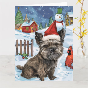 Cairn Terrier Dog Winter Wonderland Weihnachtsfreu Karte