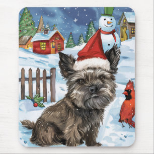 Cairn Terrier Dog Winter Wonderland Weihnachtsfreu Mousepad